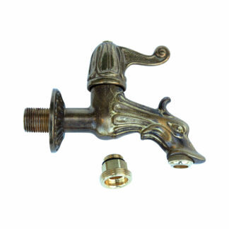 Rubinetto drago corto con portagomma 1/2"